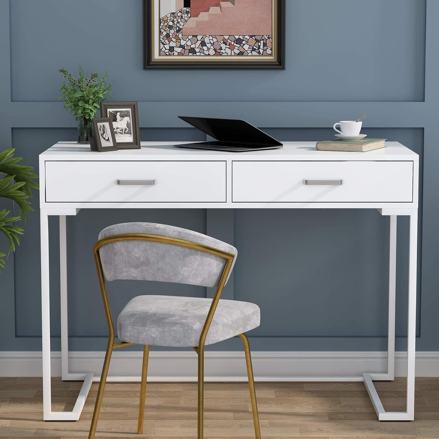 40" Computer Writing Desk with 2 Drawers